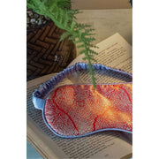 Masque pour les yeux en soie corail Flint de Jessica Russell - Rose