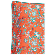 Taie d'oreiller en soie Jessica Russell Flint Golden Goose - Orange/Blanc/Bleu