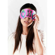 Masque pour les yeux en soie Jessica Russell Flint H for Heart - Rose/Bleu/Vert