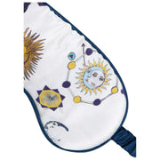 Masque pour les yeux en soie Kiss the Sky de Jessica Russell Flint - Blanc/Jaune/Bleu