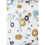 Taie d'oreiller en soie Jessica Russell Flint Kiss the Sky - Blanc/Jaune/Bleu