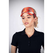 Masque pour les yeux en soie Flint Leo de Jessica Russell - Orange/Beige