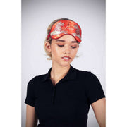 Masque pour les yeux en soie Flint Leo de Jessica Russell - Orange/Beige