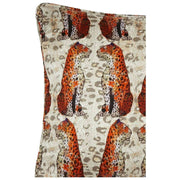 Jessica Russell Taie d'oreiller en soie Flint Little Leopards - Blanc/Marron