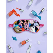 Masque pour les yeux en soie Flint N for Nails de Jessica Russell - Rose/Noir/Bleu