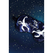 Masque pour les yeux en soie Jessica Russell Flint Scorpion - Bleu/Blanc