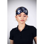 Masque pour les yeux en soie Jessica Russell Flint Scorpion - Bleu/Blanc