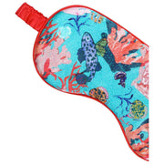 Masque pour les yeux en soie corail sous-marin Jessica Russell Flint - Bleu/Rose