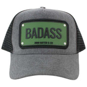 Casquette de camionneur en caoutchouc John Hatter Badass - Gris/Noir/Vert