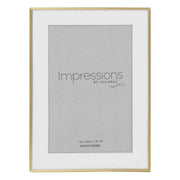Juliana Brushed Brass Finish Photo Frame 4 x 6 - Brass/White