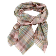 Locharron of Scotland Alba Dundee Écharpe fine en mérinos - Rose/Gris/Jaune