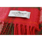 Locharron of Scotland Borders Couverture en laine d'agneau Locharron Hunting - Rose