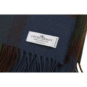 Locharron of Scotland Borders MacLeod of Harris Couverture antique en laine d'agneau – Bleu marine/vert foncé