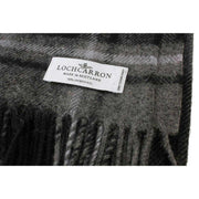 Locharron of Scotland Borders Couverture en laine d'agneau de chasse Macrae - Gris