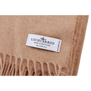 Couverture en laine d'agneau Locharron of Scotland Borders Malt - Beige
