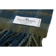 Écharpe en laine d'agneau Locharron of Scotland Bowhill Scottish Borderland - Vert olive/marine