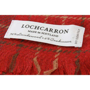 Locharron of Scotland Écharpe de luxe Brock Caledonia Ruby - Rouge/Marine