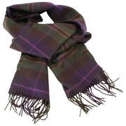 Locharron of Scotland Écharpe en laine d'agneau Darwin Rose Hunting - Violet prune/vert