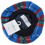Locharron of Scotland Edinburgh Lambswool Tam - Bleu/Rouge/Vert