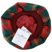 Tampon en laine d'agneau Locharron of Scotland Maple Leaf - Rouge/Vert