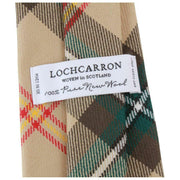 Cravate tartan Locharron of Scotland Reiver Saskatchewan - Beige/Noir/Rouge