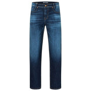 MAC Jeans Rick Vintage Denim Jeans - Bleu Foncé Authentique 3D Utilisé