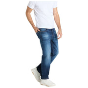 MAC Jeans Rick Vintage Denim Jeans - Bleu Foncé Authentique 3D Utilisé