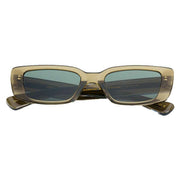 MessyWeekend Grace Reveal Sunglasses - Transparent Bottle Green