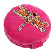 My Doris Beaded Dragonfly Compact Mirror - Pink