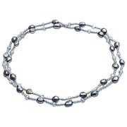 Collier Perles d'Orient Perles et Cristaux baroques - Noir
