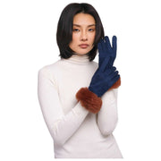 Gants en faux suède Powder Bettina - Marine