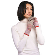 Gants Fair Isle en poudre - Mélange crème