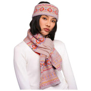 Bandeau Fair Isle Poudre - Mélange Crème