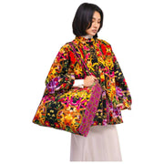 Sac fourre-tout matelassé en velours Powder Lux - Kaléidoscope Botanique Multicolore