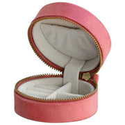 Boîte à Bijoux Souris Ronde en Velours Poudre - Rose