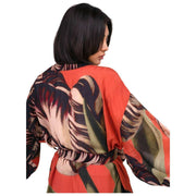 Robe kimono longue Powder Tulip - Rouge