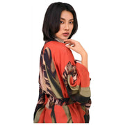 Robe kimono longue Powder Tulip - Rouge