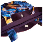 Sac Cabas en Velours Poudre - Bleu Iris