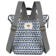 Roka Bantry B Small Denim Rain Recycled Canvas Backpack - Blue/White