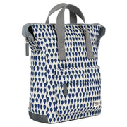 Roka Bantry B Small Denim Rain Recycled Canvas Backpack - Blue/White