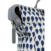 Roka Bantry B Small Denim Rain Recycled Canvas Backpack - Blue/White