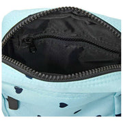 Sac à bandoulière en toile recyclée Roka Bond - Bleu/Cœurs bleus