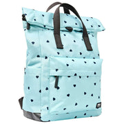 Sac à dos Roka Canfield B Medium en toile recyclée - Bleu/Cœurs bleus