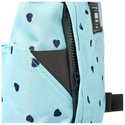 Petit sac à dos en toile recyclée Roka Canfield B - Bleu/Cœurs bleus