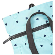 Petit sac à dos en toile recyclée Roka Canfield B - Bleu/Cœurs bleus