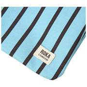 Sac à bandoulière en toile recyclée Roka Carnaby XL - Rayure bleue