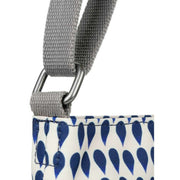 Roka Kennington B Medium Denim Rain Recycled Canvas Crossbody Bag - Blue/White
