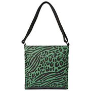 Sac à bandoulière Roka Kennington B Medium en toile recyclée - Vert artichaut