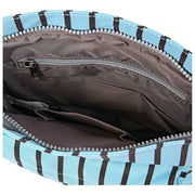Sac à bandoulière Roka Kennington B Medium en toile recyclée - Rayure bleue