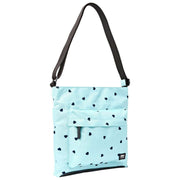 Sac à bandoulière moyen en toile recyclée Roka Kennington B - Bleu/Cœurs bleus